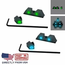Night Sight/Fiber Optic Front &Rear Sights for Glock G17,19,22,23,26,27,35,37,39