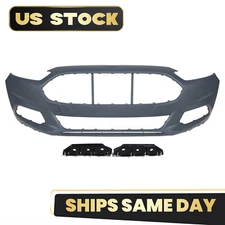 Front Bumper Cover Kit With Bracket Fit For 2013-2016 Ford Fusion Primed