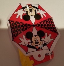 Toddler Disney Mickey Mouse Club House Red Black Fashion Rain Umbrella Ages 3 