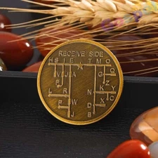 Key CW training coin Morse code training coin Novice amateur radio 1Pc