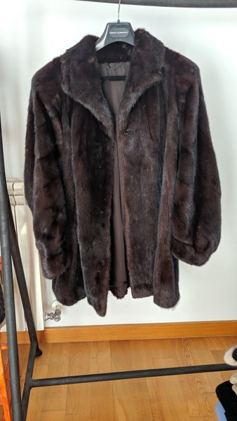 Chaquetón de lomos de visón, talla grande