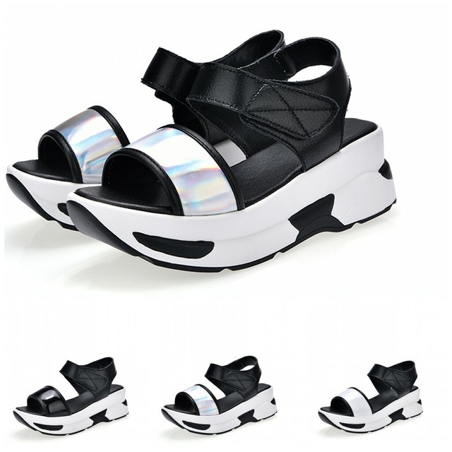 Womens Summer Creepers Thick Bottom Wedge Sports Sandals Shoes Casual Open Toe D | eBay