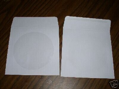 2000 120 GRAM CD PAPER SLEEVES W/WINDOW & GUMMED FLAP JS212
