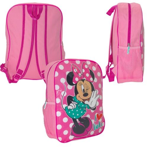 Rucksack mit Kapuze Kinder Tasche Disney Minnie Maus 40 cm rosa (A) - Picture 1 of 1