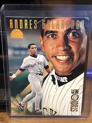 1996 Leaf Studio Andres Galarraga #124 GOLD PRESS PRROF 1 of 500.