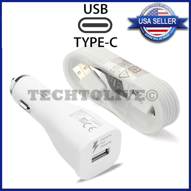 Cable cargador rápido de pared/coche tipo C USB-C para OEM Samsung Galaxy S10 S9 S8 Note 8 Foto 3 de 4