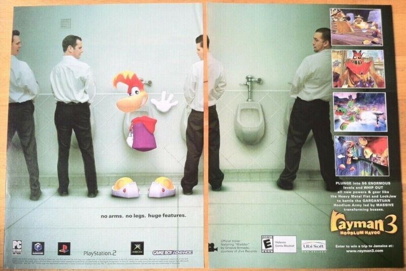 Rayman 3: Hoodlum Havoc PS2 Xbox Gamecube 2003 Print Ad/Poster Official Pop Art