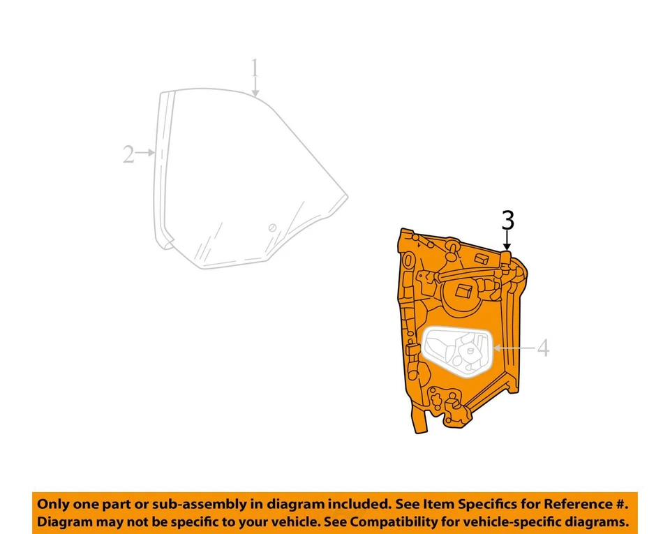 Chrysler Sebring 1996-2000 pasajero derecho cuarto ventana regulador 5066040AA Foto 3 de 4