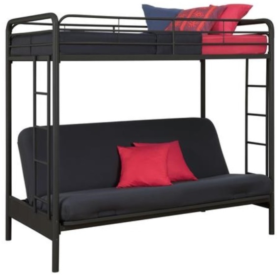 loft bed with futon and desk