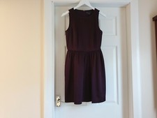 Dress"Armani Exchange“Bordeaux Bonded Satin Fit Flare Dress  Size:6(UK) SALE