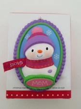 Here's to Mom! 2015 Hallmark Keepsake Ornament - Snowman - Family - Mother NIB