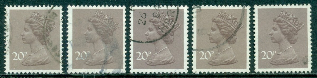 GREAT BRITAIN SG-X998, SCOTT # MH112 MACHIN, USED, 5 STAMPS, GREAT PRICE! GREAT BRITAIN SG-X998, SCOTT # MH112 MACHIN, USED, 5 STAMPS, GREAT PRICE!