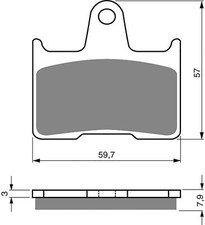 Brake Disc Pads Rear R/H Goldfren for 1998 Honda X4 1300 DC-W (SC38)