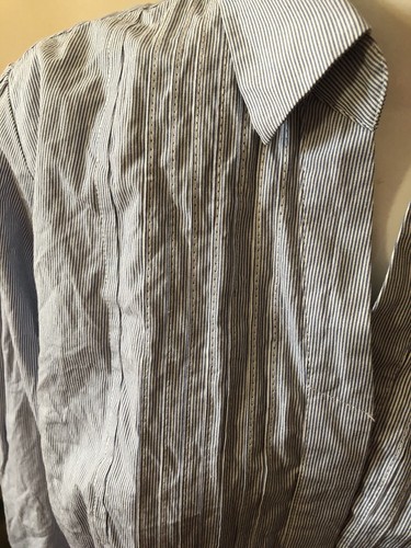Womens Marks & Spencer Size 22 Light Blue Long Length Shirt - Picture 3 of 3