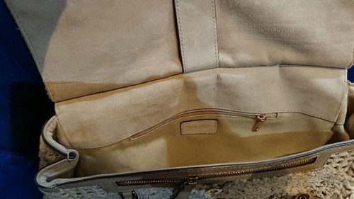 Dolce & Gabbana D&G Sicily Lace-up Hand Bag Women Beige With Charm USED - Picture 4 of 4