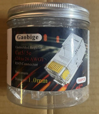 Gaobige 100-PACK RJ45 Connectors, RJ45 Ends, Cat5 Cat5e RJ45 Connectors
