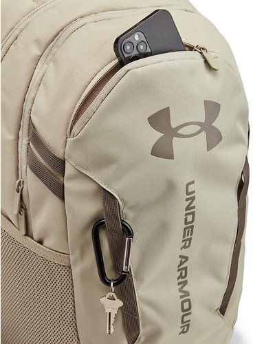 Under Armour UA Hustle 6.0 Unisex OSFA 16" Laptop Backpack, Khaki/Khaki/Taupe - Picture 3 of 7