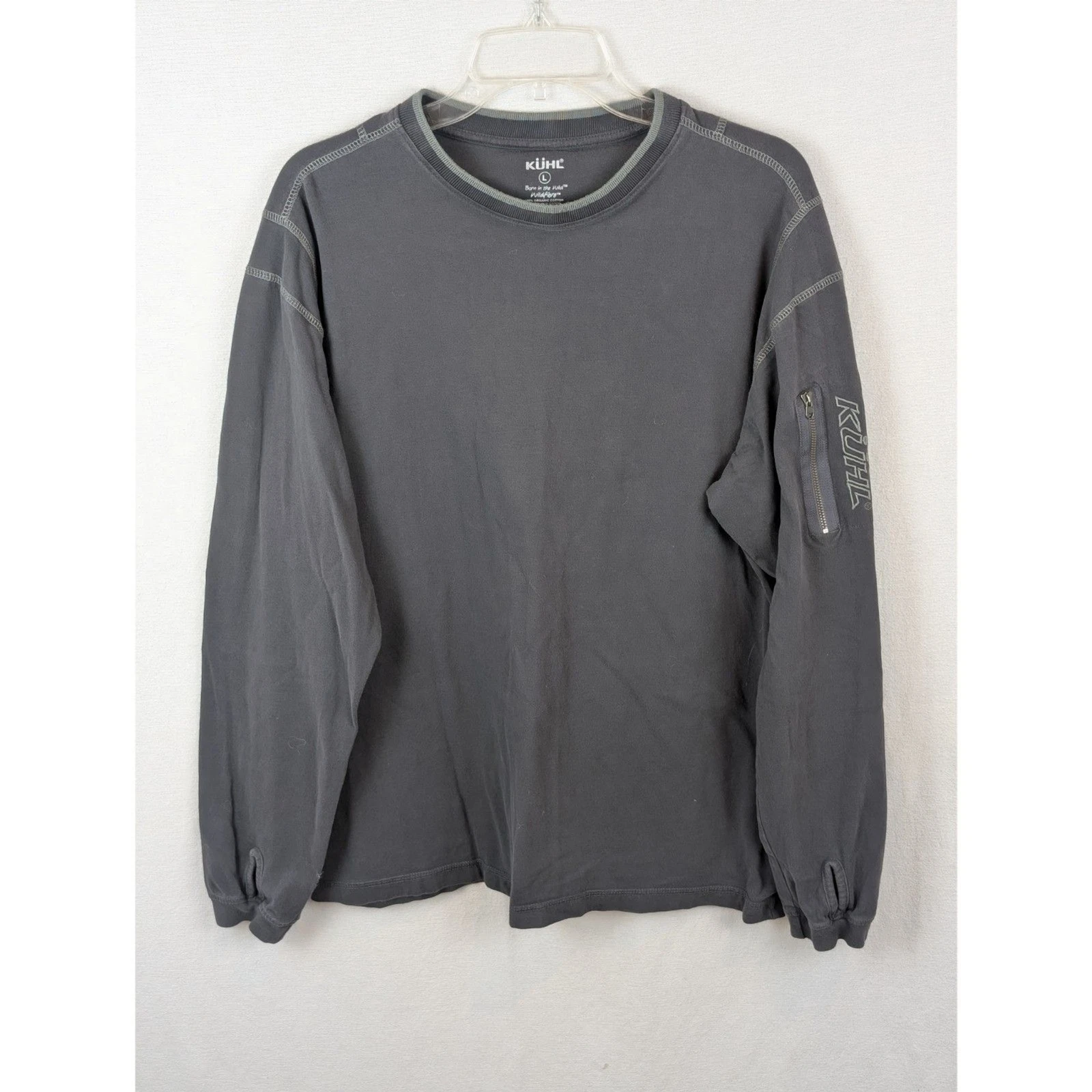 Kuhl Born in the Wild Wildfibre Long Sleeve Shirt Gray Men's Size Large