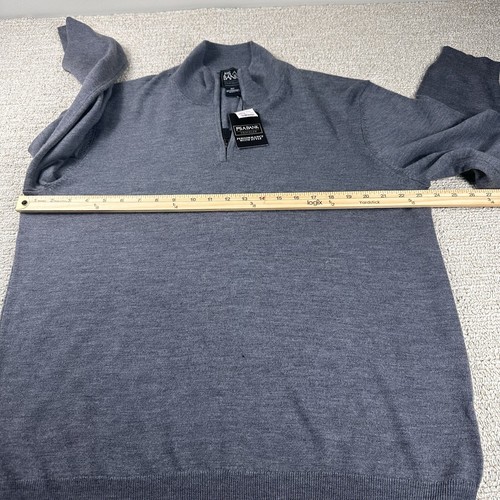 Jos A Bank 1/4 Zip Mock Neck Pullover Sweater Gray Men’s Size 2XLT - Picture 4 of 7