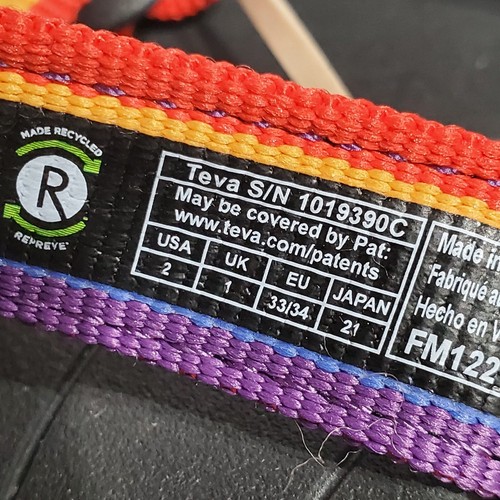 Neu ohne Karton Mädchen Größe 2 Regenbogen schwarz Teva Hurricane XLT 2 Sportsandalen 1019390C - Bild 8 von 8