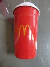 NEW McDonalds Garyline Red Arch Logo Thermal Travel 12oz Cup Mug