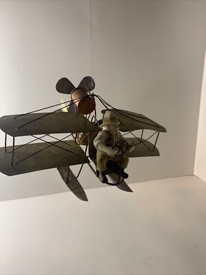 Metal Hanging Traveler Explorer Bi Wing  Sea Plane Home Decor Gift Item
