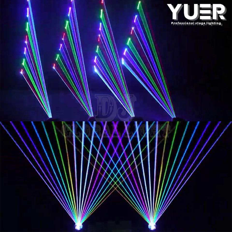 2W RGB Laser Scanner Battery WiFi/DMX Mobile DJ Disco Club Bar Lighting - Image 4 of 4