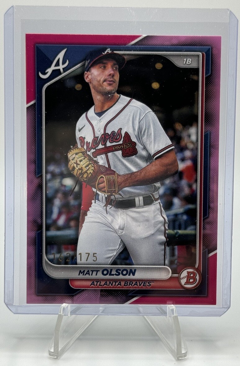 2024 Topps Bowman Baseball Matt Olson #54 Pink Parallel #/175