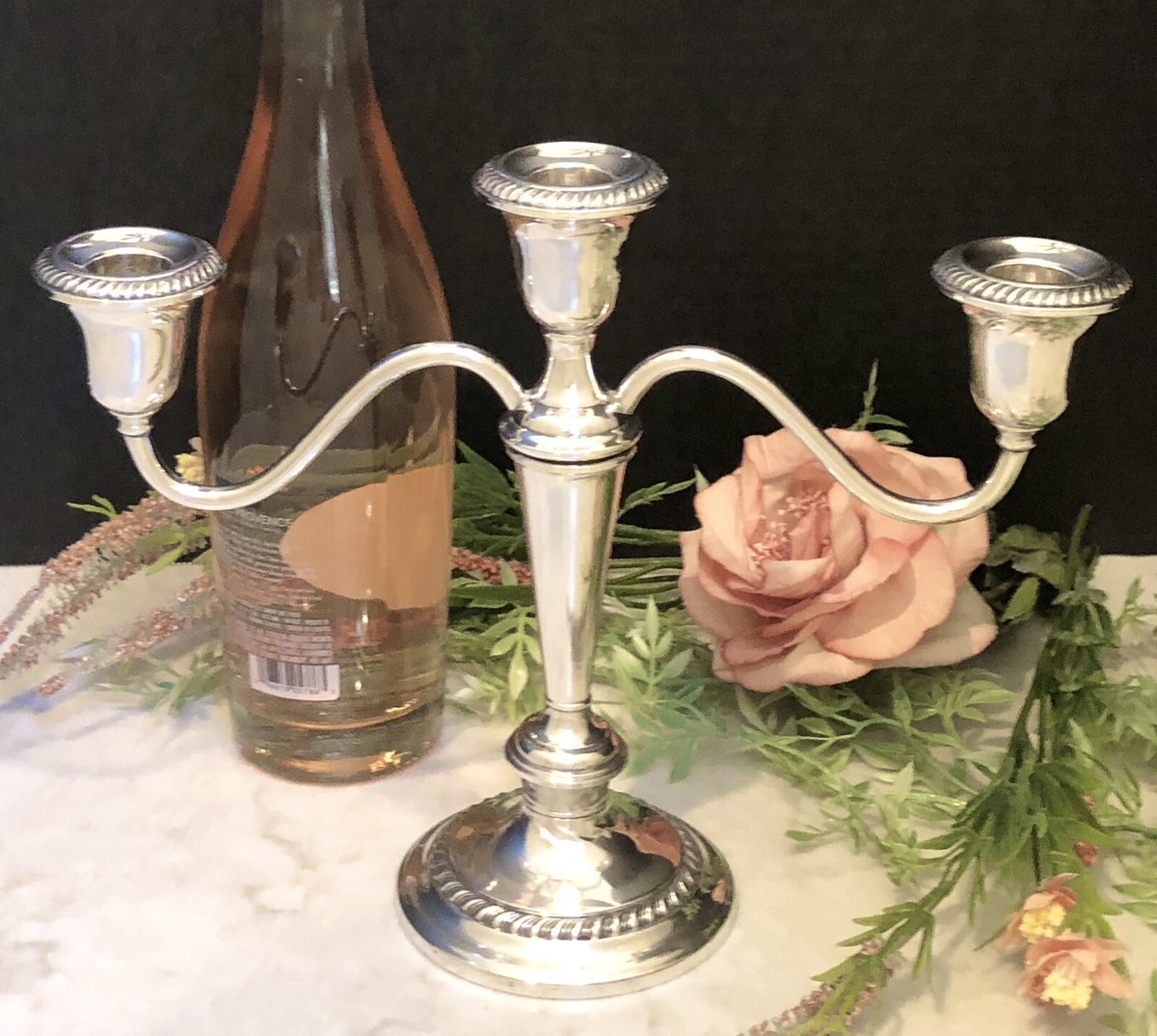 Candelabra Gorham Sterling Silver Vintage Candle Holder 3 Arm