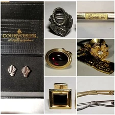 Kent/Courvoisier Le Cognac de Napoleon/Cavalier Cufflinks + Assorted Tie Tacs