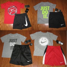 Nike 2 Piece T-Shirt  Shorts Outfit Set Boys Size 4/ 5/ 6/ 7 NWT