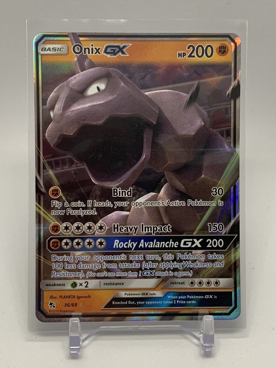 onyx pokemon card Pokémon TCG Onix GX Hidden Fates 36/68 Holo Ultra Rare