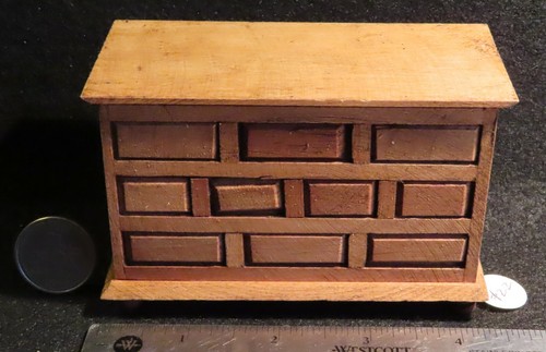 Blanket Chest Mexican Hacienda Furniture 1:12 #MAF2203 Miniature Hand Carved - Picture 4 of 9