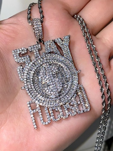 Men Pendant 3mm Rope Link Chain 