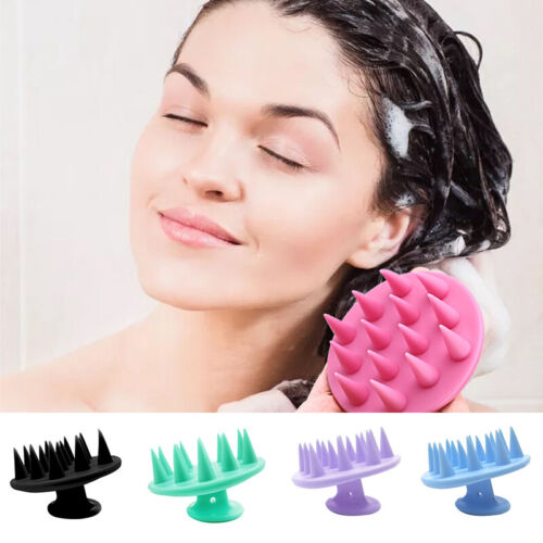 Silicone Massager Scalp Brush Shampoo Massage Comb Shower Head Hair Washing  Tool | eBay
