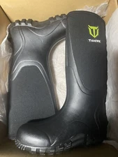 NIB TIDEWE Men's Rubber Multi-Season Waterproof Rain Boots w/Steel Shank Size 5