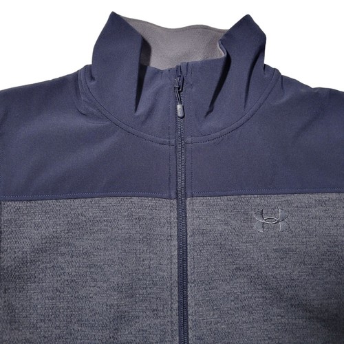 Chaleco Under Armour Para Hombre Pequeño Especialista en Vellana Rejilla Azul Cremallera Completa Bolsillos NUEVO - Imagen 5 de 16