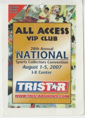 2007 National Sports Collectors Convention All Access VIP Club admission badge
