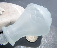 Sea Glass, Clear Bottle Stopper with a Pressed Pattern