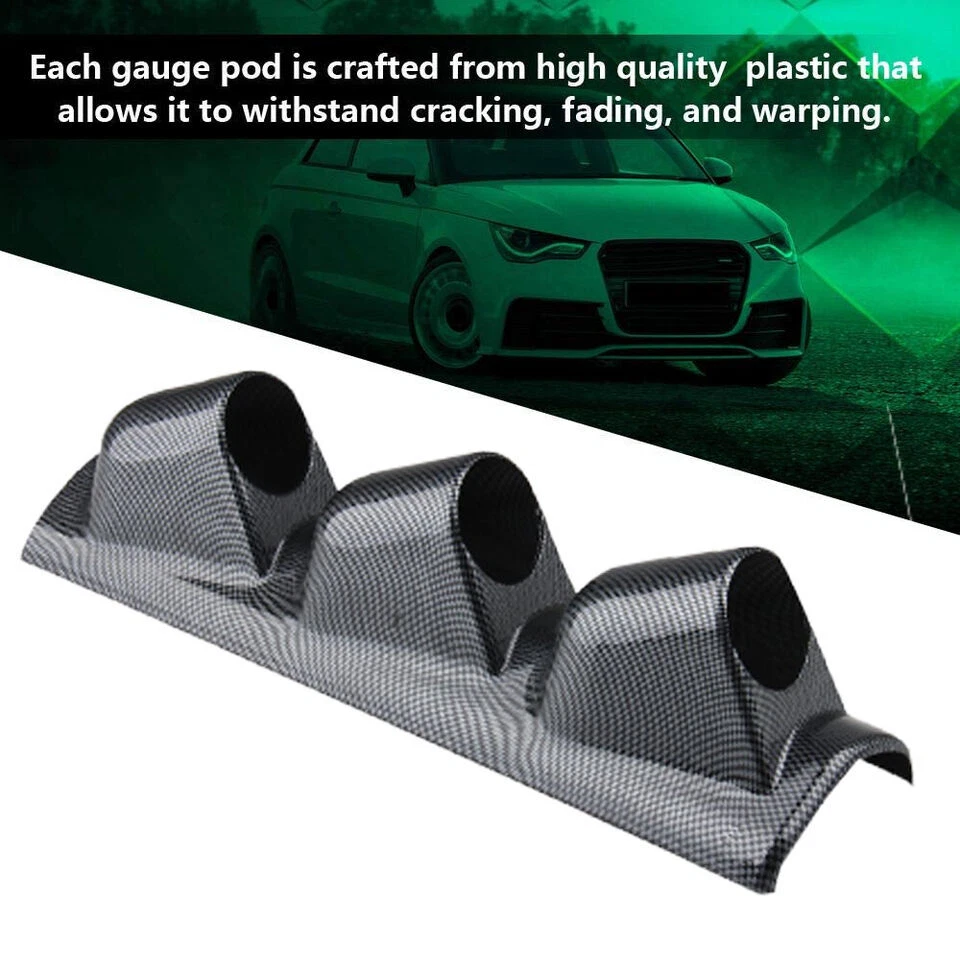 Soporte de pantalla universal triple de 3 orificios calibre pilar A Pod Drift Race Boost Foto 3 de 4