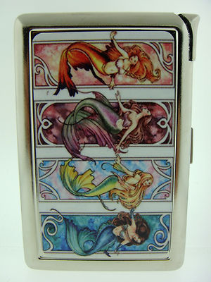 Mermaids 01 Cigarette Case with Lighter Women of the Sea Mythical Creature 