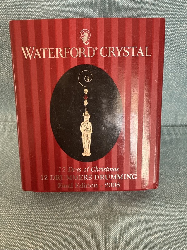 Waterford Crystal 12 Days of Christmas Ornament 2006 Final 12 Drummers w/ Box