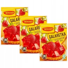 WINIARY Instant jello: STRAWBERRY flavor PACK of 3 - FREE SHIP