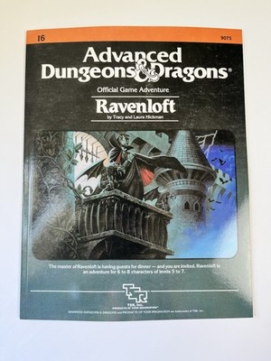 I6 RAVENLOFT (1e) DUNGEONS & DRAGONS AD&D TSR 9075 REPRINT