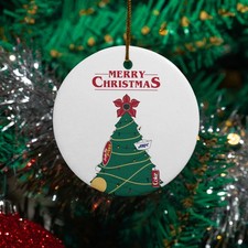 Merry Christmas Thigns Ceramic Ornament - Retro Xmas Tree Decorations Keepsake