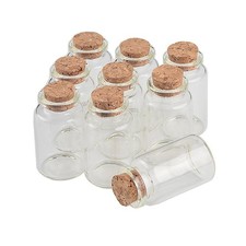 30x50x17mm 20ml Transparent Glass Bottles With Cork Gift Jars Crafts 12pcs 1...
