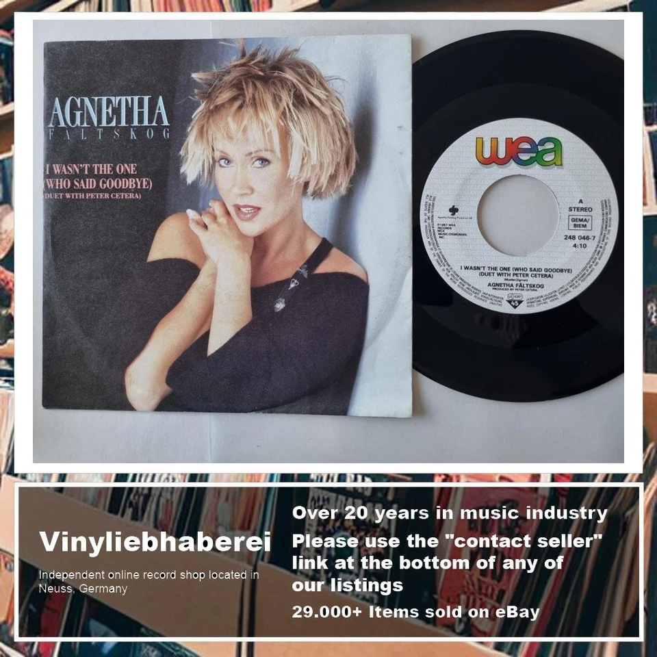 Agnetha Fältskog - I Wasn't The One (Who Said Goodbye) 7'' Vinyl/ Peter Cetera - Image 4 of 4
