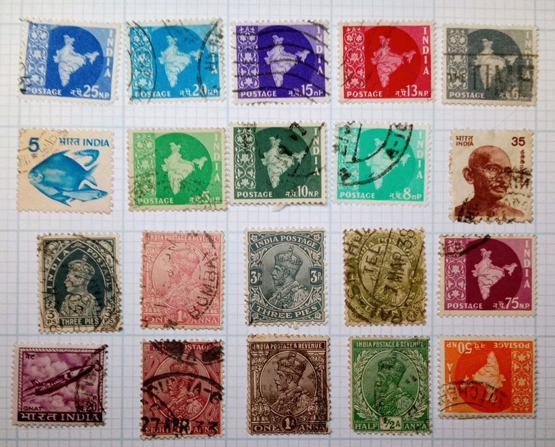  20 different Used stamps of India (po406)