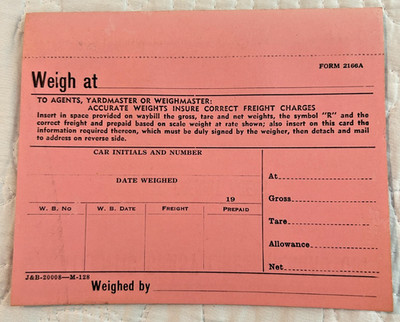 (3) Vintage Atlantic Coast Line Eisenbahn Gewicht Frachtgebühren Belege unbenutzt