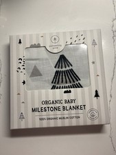 Pondering Pine Baby Bear Monthly Milestone Organic Blanket